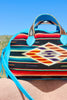 1930s Antique Saltillo Handmade Honeywood Overnighter Bag