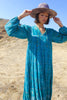 RARE "Jade Green" Vintage 1970s Indian Gauze Dress