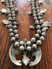 ntique Navajo Sterling "Peyote Bird" Squash Blossom