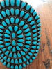 Large Zuni Antique Turquoise Cluster Cuff  STUNNING