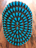 Large Zuni Antique Turquoise Cluster Cuff  STUNNING