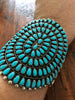 Large Zuni Antique Turquoise Cluster Cuff  STUNNING