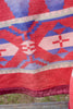 Ombre Blue and Red Southwestern Beacon Native Design 1930s Blanket