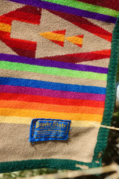アウトドア寝具 Pendleton Beaver State Indian Blanket Iconic and Classic Vintage Pendleton Beaver State Indian