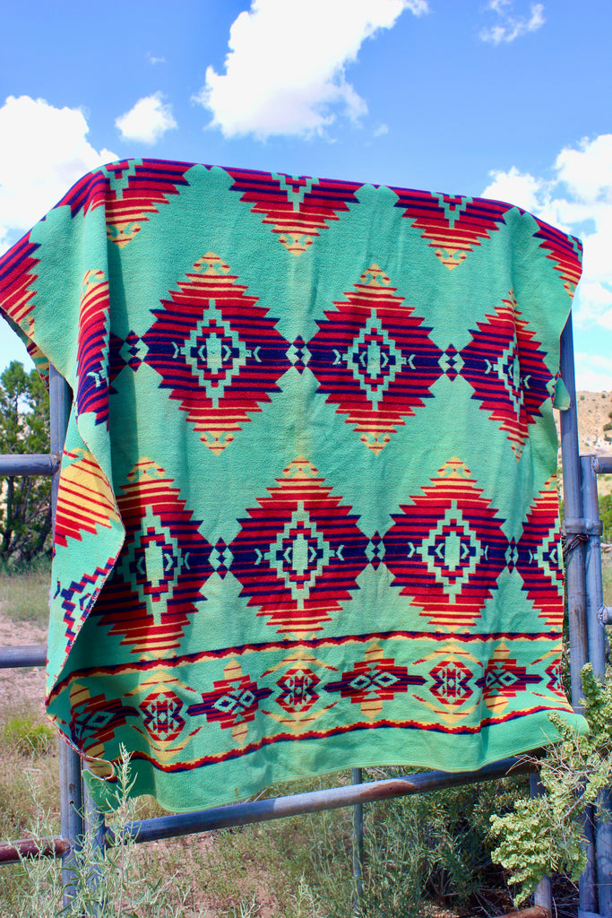1930s Vintage Southwestern Native Beacon Blanket