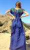RESERVED Classic Navy Embroidered Navy Oaxacan Maxi Dress