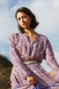 "Lilac Peacocks" Gauzy Indian Cotton Dress