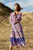"Lilac Peacocks" Gauzy Indian Cotton Dress