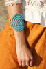 Large Zuni Antique Turquoise Cluster Cuff  STUNNING