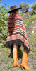 Early Century Hand Woven Wool Southwestern Shawl with Silk Fringe