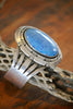 RARE Navajo Signed Artisan "Denim Lapis" Sterling Cuff