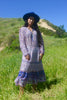 "Lilac Peacocks" Gauzy Indian Cotton Dress