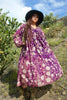 1970s Gauzy Purple Adini Indian Dress