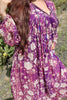 1970s Gauzy Purple Adini Indian Dress