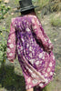 1970s Gauzy Purple Adini Indian Dress