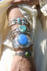 RARE Navajo Signed Artisan "Denim Lapis" Sterling Cuff