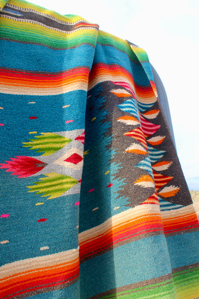 Vintage Hand Embroidered Mexican Textile/Blanket