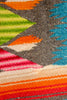 Dazzling and Vibrant  Vintage Hand Woven Mexican Blanket 1940s