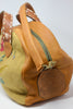 Antique Needlepoint Poppies and Deerskin Handmade Honeywood OverNighter Bag