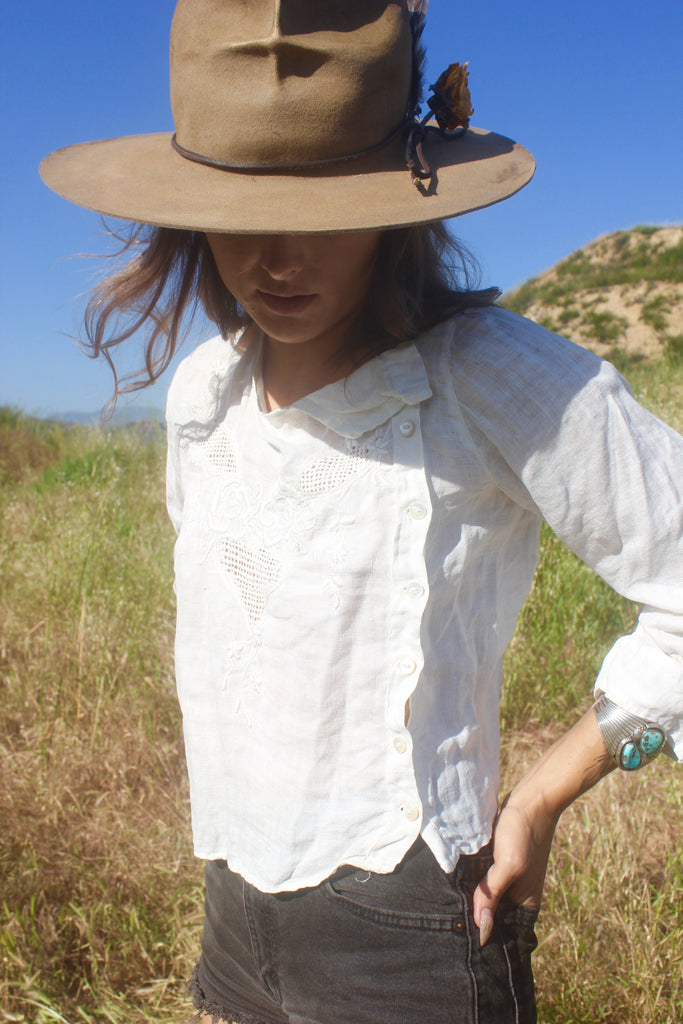 "The Belle Isle" Victorian Linen Blouse