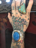 Giant Old Pawn Royston Turquoise Statement Ring Size 8