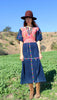 Vintage Guatemalan Handmade Indigo Dress