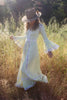 "Lemon Chiffon" 1970s Exquisite Mexican Wedding Dress