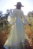 "Lemon Chiffon" 1970s Exquisite Mexican Wedding Dress