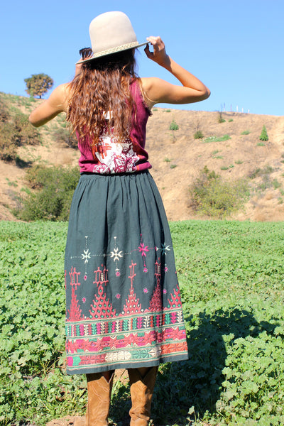 スカート ameri vintage india embroidery skirt AMERI VINTAGE 】INDIA EMBROIDERY SKIRT