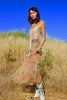 "The Zelda" 1920s Silk Chiffon Watercolor  Floral Dress
