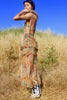 "The Zelda" 1920s Silk Chiffon Watercolor  Floral Dress