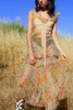 "The Zelda" 1920s Silk Chiffon Watercolor  Floral Dress