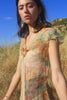 "The Zelda" 1920s Silk Chiffon Watercolor  Floral Dress