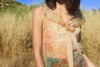 "The Zelda" 1920s Silk Chiffon Watercolor  Floral Dress