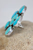 STUNNING X-Large Navajo Turquoise Cluster Ring