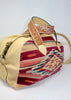 Honeywood Original Antique Mexican Saltillo and Deerskin Overnighter bag one of a kind