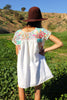 Vintage Oaxacan Beauty Hand Embroidered Mini Dress 1970s
