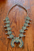 "Ed Niiha" Old Pawn Sterling and Turquoise Zuni  Squash Blossom