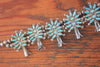 "Ed Niiha" Old Pawn Sterling and Turquoise Zuni  Squash Blossom
