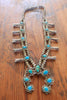 Large Old Pawn Sterling Navajo Squash Blossom