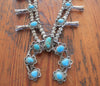 Large Old Pawn Sterling Navajo Squash Blossom