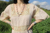 Classic and Romantic Vintage Mexican Crochet Maxi Dress