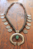 Signed Navajo Mercury Dime Sterling Squash Blossom