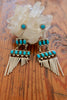 Long Vintage Zuni Sterling Dangle Earrling