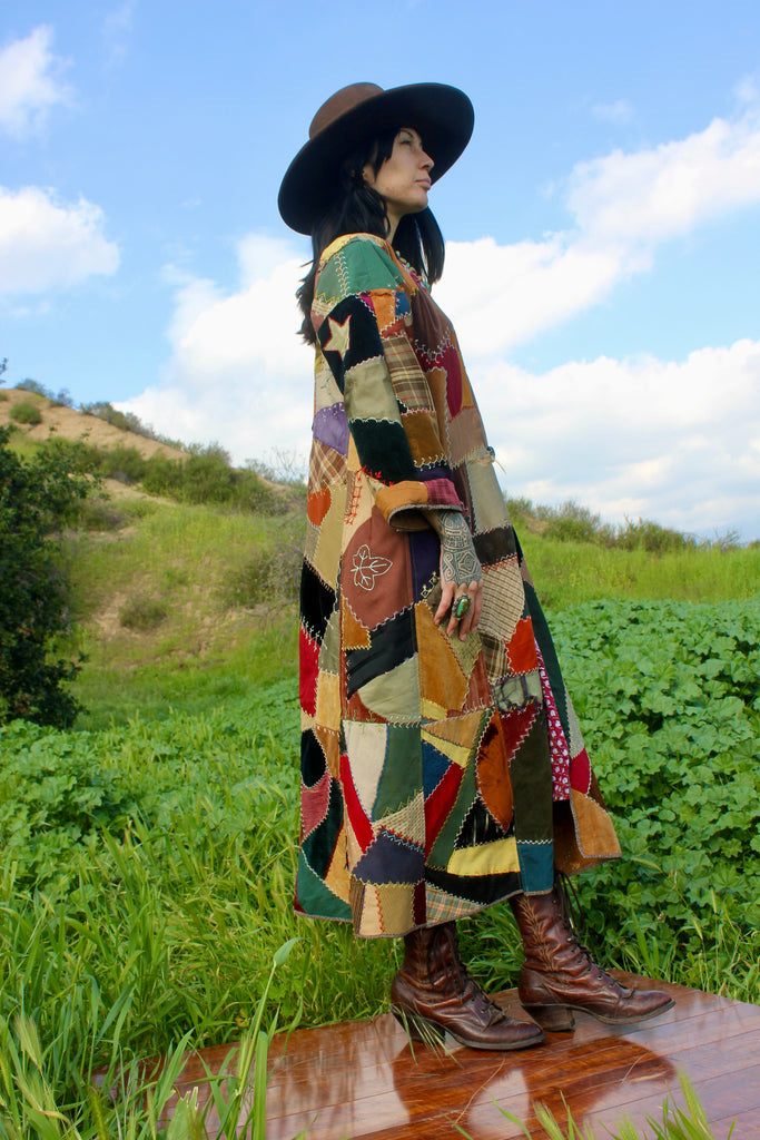A Honeywood Original Early Century Silk Crazy Quilt Coat Duster