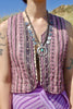 "Indira Violette"  1970s Indian Vest with Metallic Thread