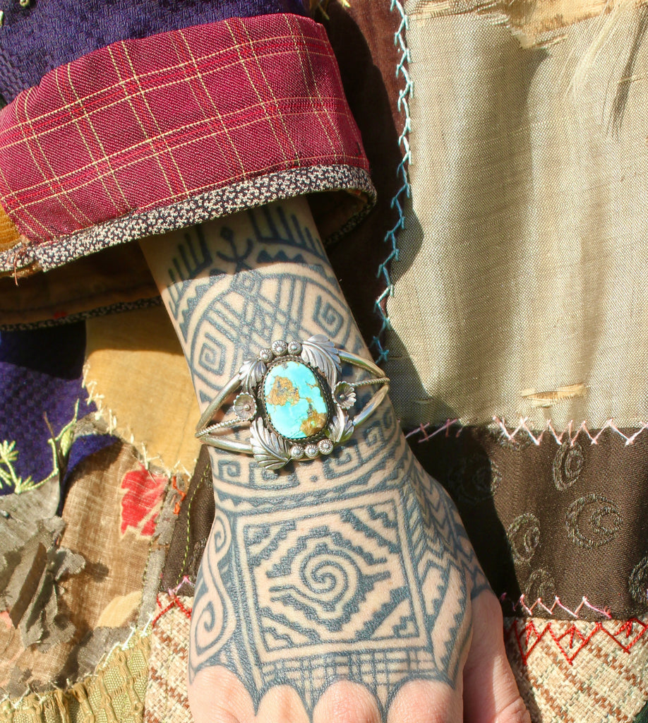 Abel Toledo Navajo Royston Turquoise Sterling Cuff.