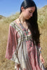 The Ultimate 1970s Goddess Dress Cotton Block Print Caftan