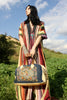 Honeywood Original One of a Kind Delicious Antique French Needlepoint and Deerskin Bag