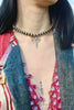 Native American Sterling Cross Choker Bench Stamped Beads